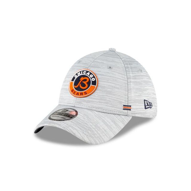 NFL Chicago Bears Official Fall Sideline Alt 39Thirty Stretch Fit (GWQ4561) - Grey New Era Caps